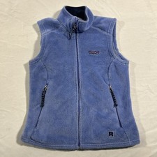 Vtg Patagonia R2 Fleece Vest Womens S Blue Full Zip Polartec Made In USA FA01