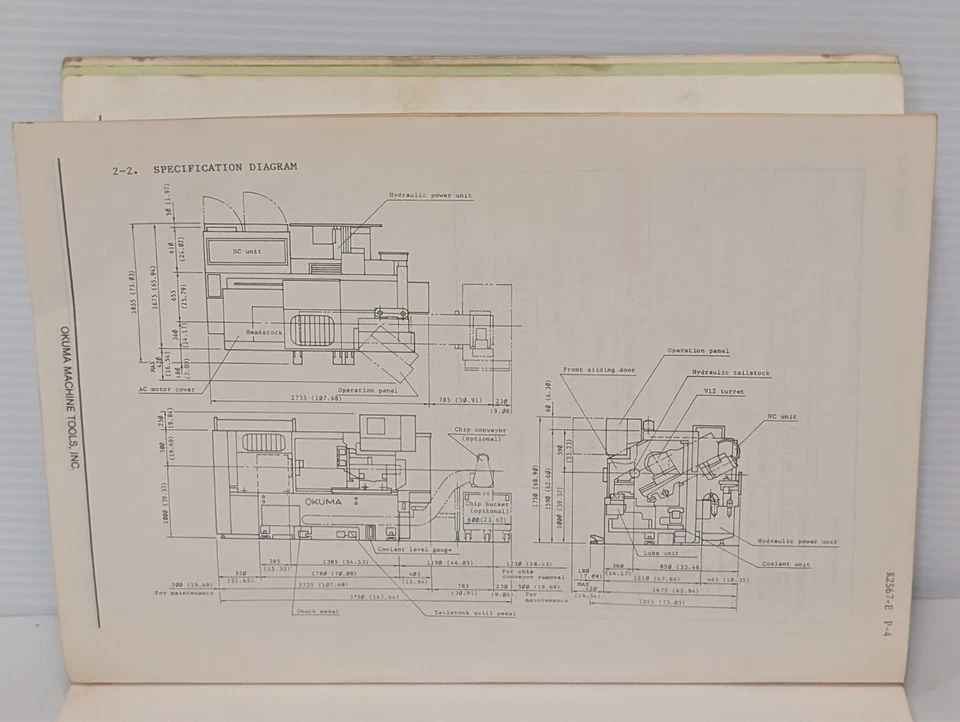 Okuma CNC Lathe LB 15 with OSP 5020L CNC System Operation & Maintenance Manual - Image 3 of 4
