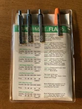 Vintage 1980 Paper Mate Salesman Sample 4 Pens And Prices For Advertising