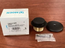 NEW Moen T90331WR Push-N-Lock Threaded Tub Drain Kit Wrought Iron B239