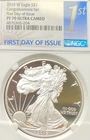 2019 W PROOF AMERICAN SILVER EAGLE 1st DAY CONGRATS SET NGC PF70 UC