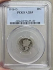 1916 D Mercury Silver Dime PCGS AG3