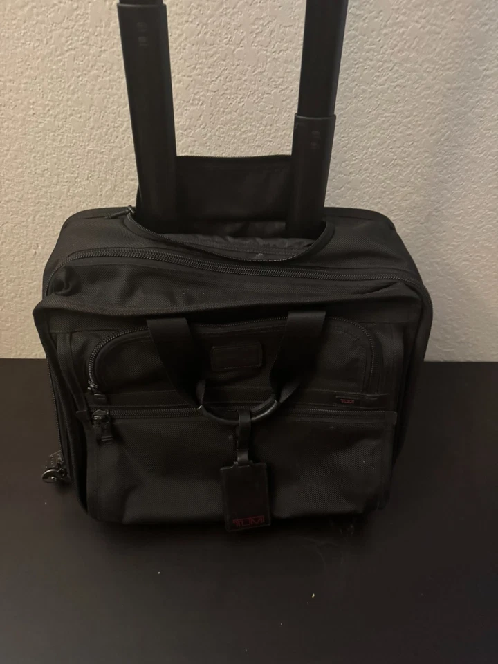 TUMI Wheeled Alpha Ballistic Briefcase Laptop Small Luggage 26102DH Nylon - Image 2 of 4
