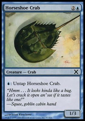 MTG Horseshoe Crab 10th Edition Foil Blue Creature LP