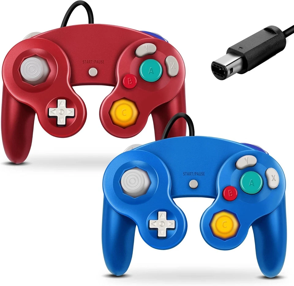 Brand New Gamecube Controller 2Pack Blue & Red - Image 3 of 4