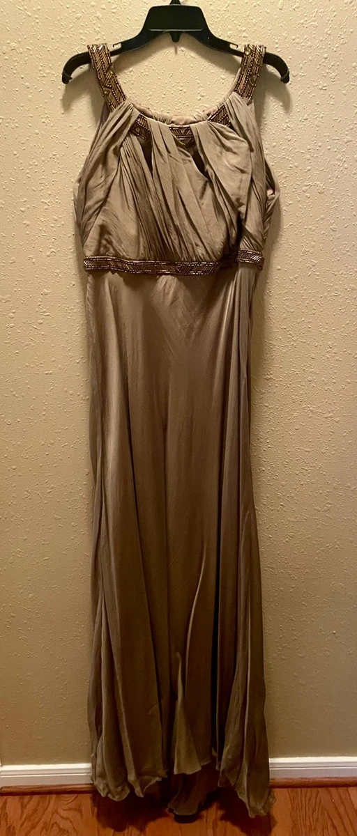 carmen marc valvo gold idol dress Silk Long Dresses for Women for sale Category_New Homecoming Dresses