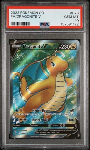 Pokemon Go Dragonite V 076 PSA 10