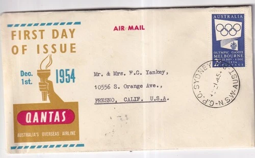 Australia 1954 Airmail First Day Cover