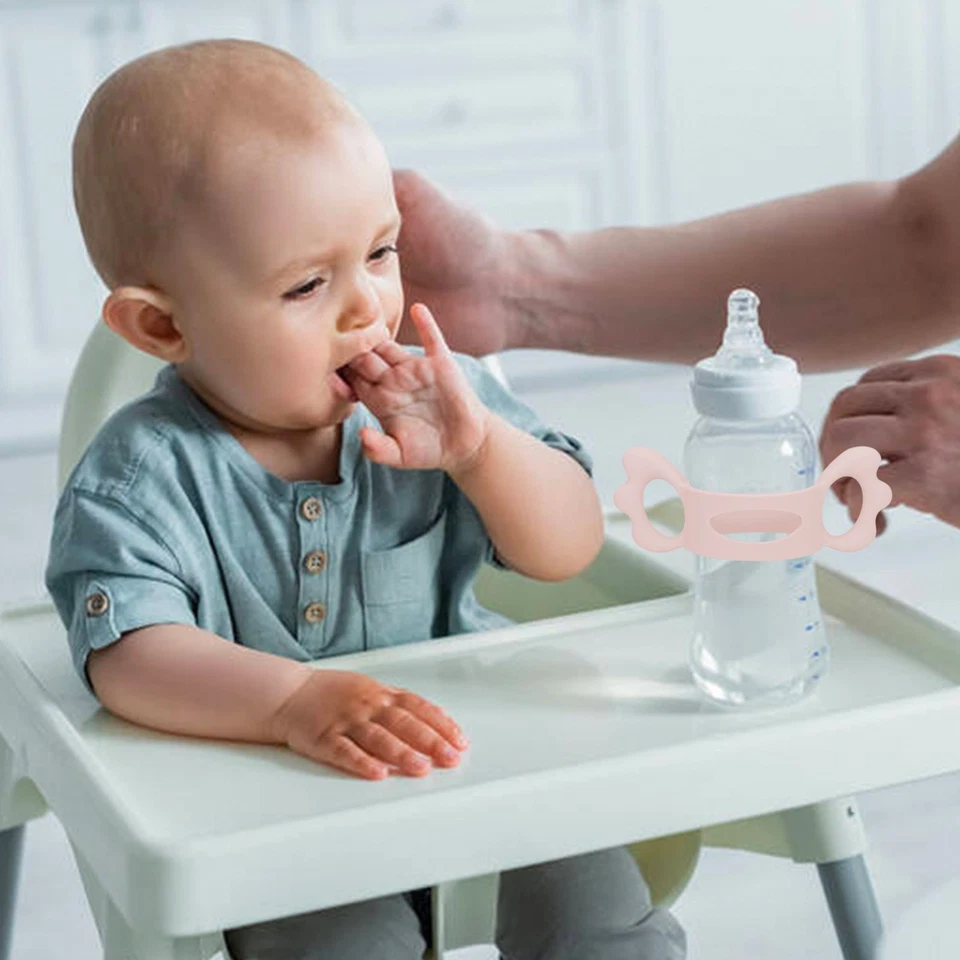 1xMango de biberón universal de silicona de cuello ancho para bebés Foto 4 de 4
