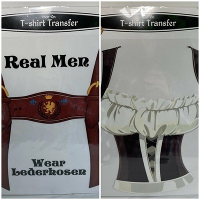 Baravia Dress and  Lederhosen Iron Transfer  Octoberfest