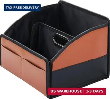 Car Storage Organizer Leather Back Seat Car Caddy Basket,Car Organizer with Cons