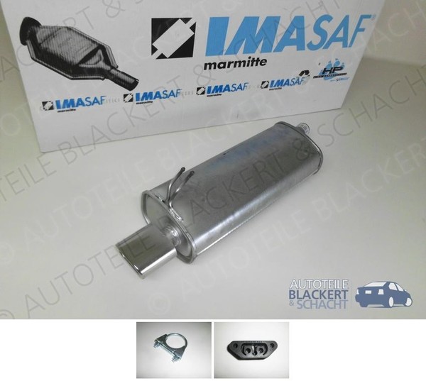 Imasaf ESD Auspuff Endtopf+Anbauteile für Alfa 145 1.4+1.6+1.8+2.0 16V 1996-2001-image