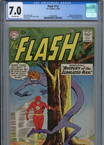 The Flash #112 CGC Universal Grade 7.0 Origin 1st Elongated Man Ralph Dibny
