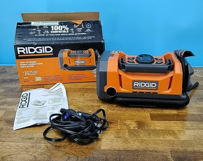 #ad Ridgid 18V Hybrid Dual Function Inflator TOOL ONLY Tested and Works $48.00
