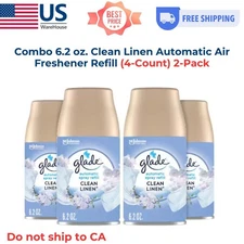 Combo 6.2 oz. Clean Linen Automatic Air Freshener Refill (4-Count) 2-Pack