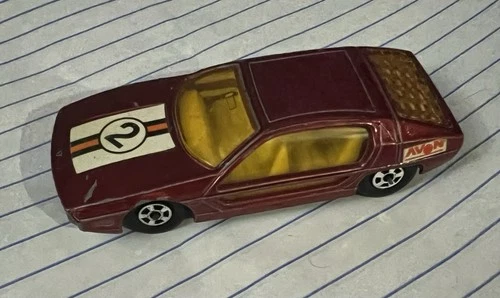 Lesney Matchbox Series No. 20 Lamborghini Marzal Diecast Car Red Yellow 1969