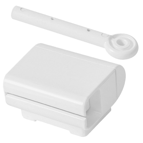 Dispensador de pasta de dientes ABS reutilizable montaje en pared para el hogar fácil uso blanco