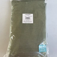 Elrene Laurel Solid Texture Water Stain Resistant Tablecloth Sage Green 60 x 144