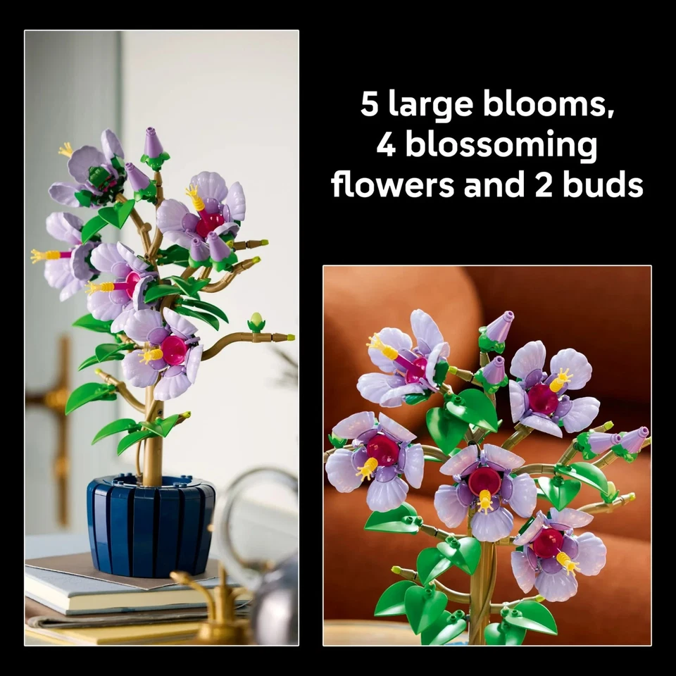 LEGO® Botanicals 10372 цветок гибискуса строительный набор 18+ домашний офис декор подарок - Изображение 3 из 4