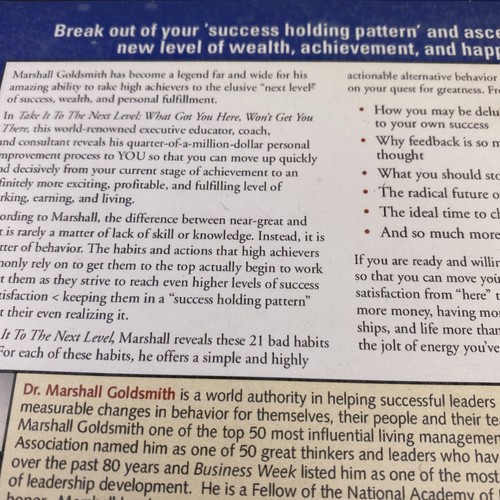 Marshall Goldsmith Take It to the Next Level Audio book CDs Success w Workbook - Picture 7 of 9