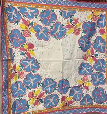 Vintage Scarf 90s Retro Kitsch Pink Blue White Australis