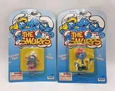 Smurfs Sassette & Construction 1995 Schleich Rare Vintage Figures Toy MOC
