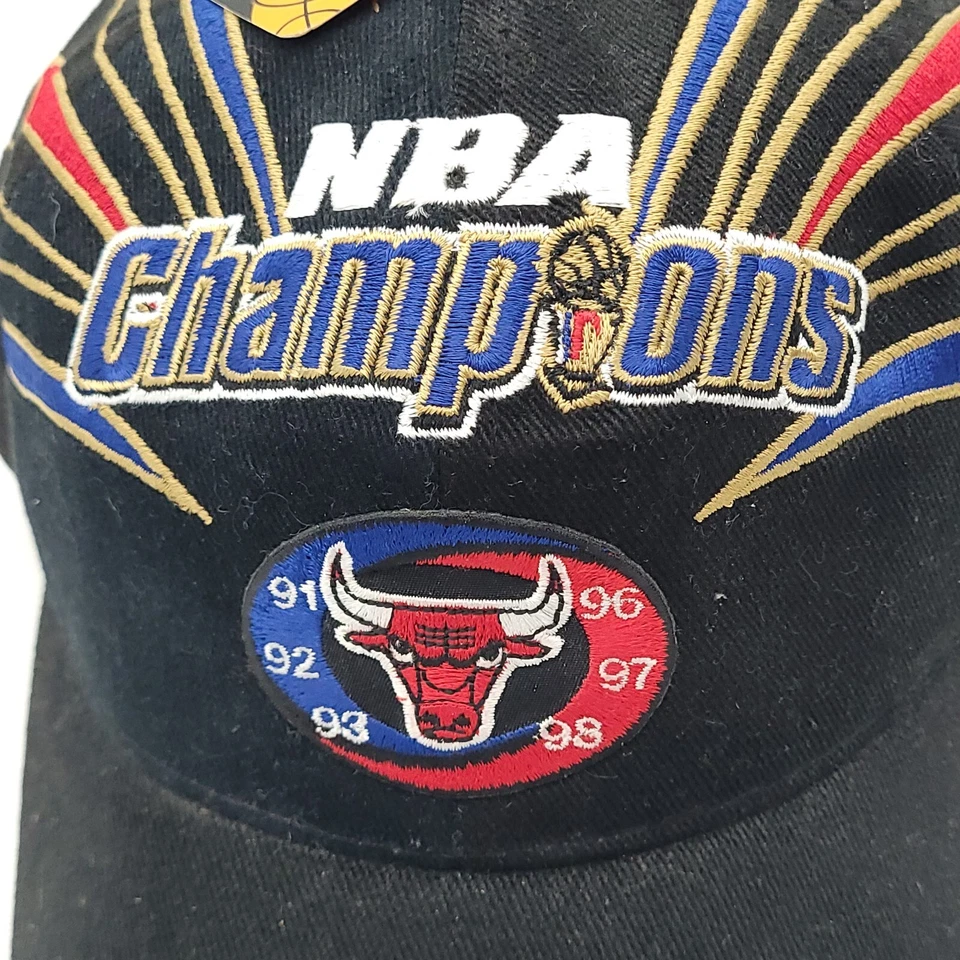 1998 Chicago Bulls Champions Hat NBA Finals Starter Locker Room Cap NWT Vtg New - Image 2 of 4