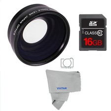 HD WIDE ANGLE MACRO LENS 16GB SD FOR CANON EOS REBEL 1100D 1200D 1300D T5 T3I