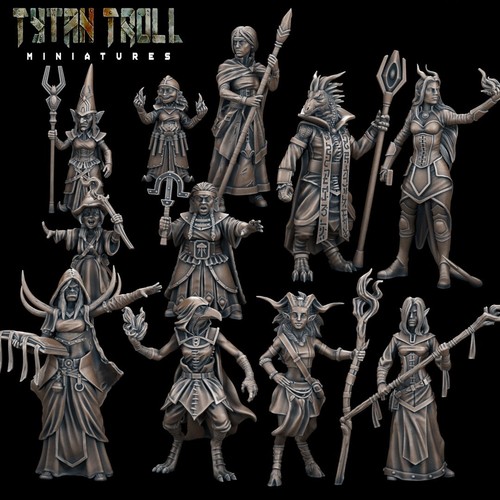 Da Mago Miniatura Tiefling Mago Figura per Ttrpg's Come D 5e - Foto 11 di 13