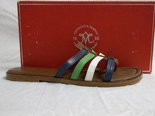 Johnston Murphy Sz 8 M Tia Cognac Leather Flip Flops Sandals New Womens Shoes