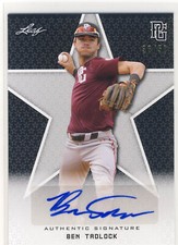 BEN TADLOCK 2020 Leaf Perfect Game PG Black AUTO /50