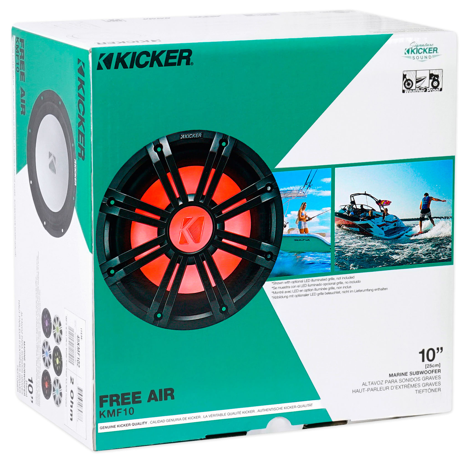 Морской сабвуфер KICKER 45KMF102 10-канальный сабвуфер KMF10 моноусилитель Hifonics