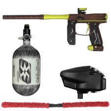 NEW EMPIRE AXE 2.0 COMPETITION PAINTBALL GUN KIT - GREEN/BROWN W/ 68/4500 BOTTLE