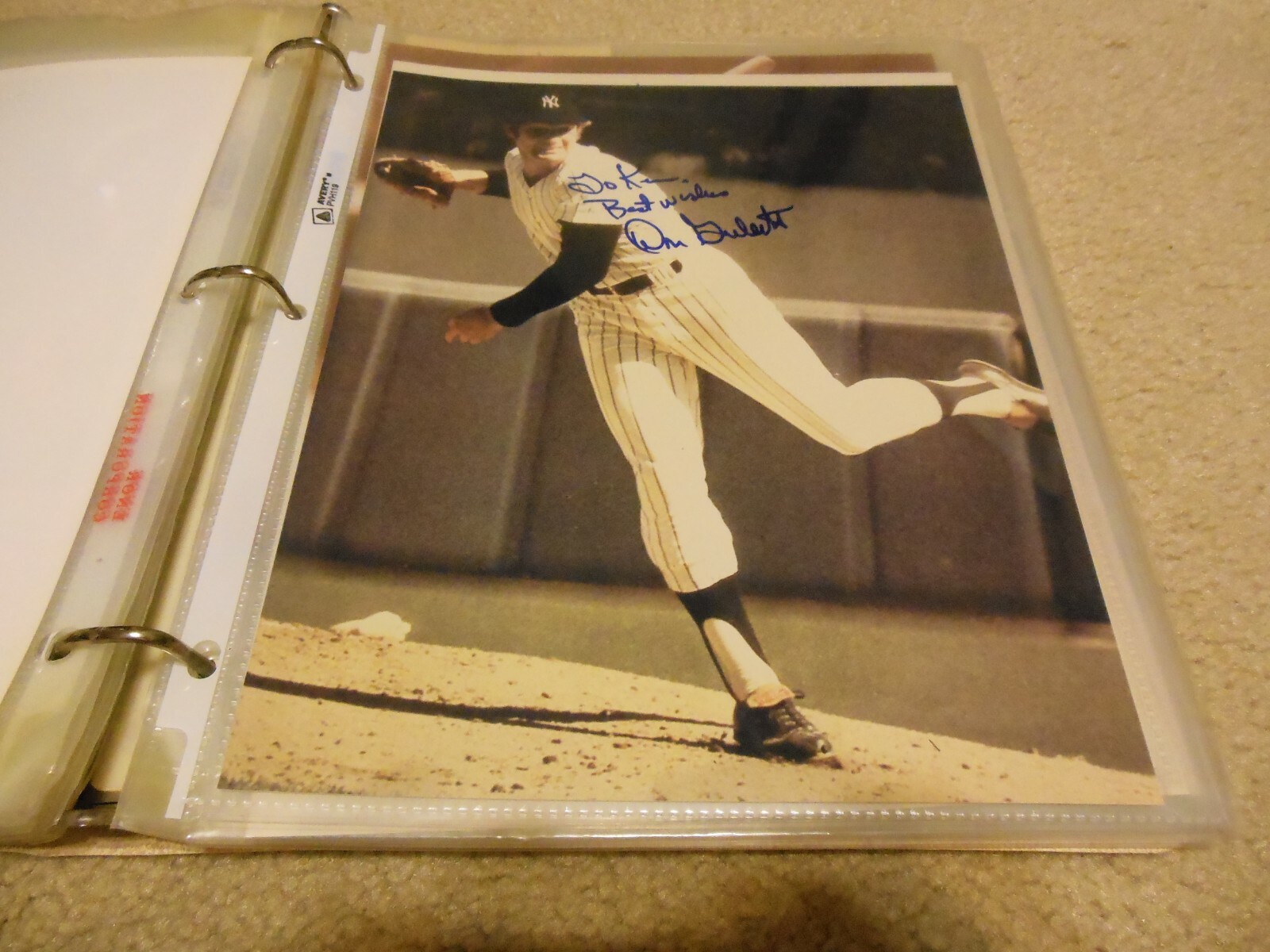 Don Gullett Autograph Color  8" x 10" Photo NY Yankees