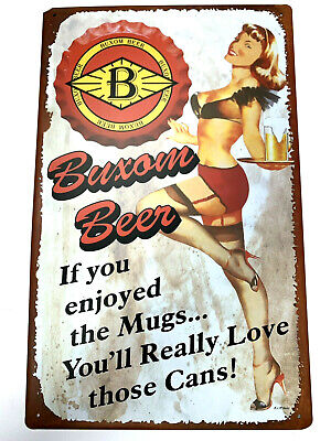 Krissie's Auto Body Pin-Up  Metal Sign