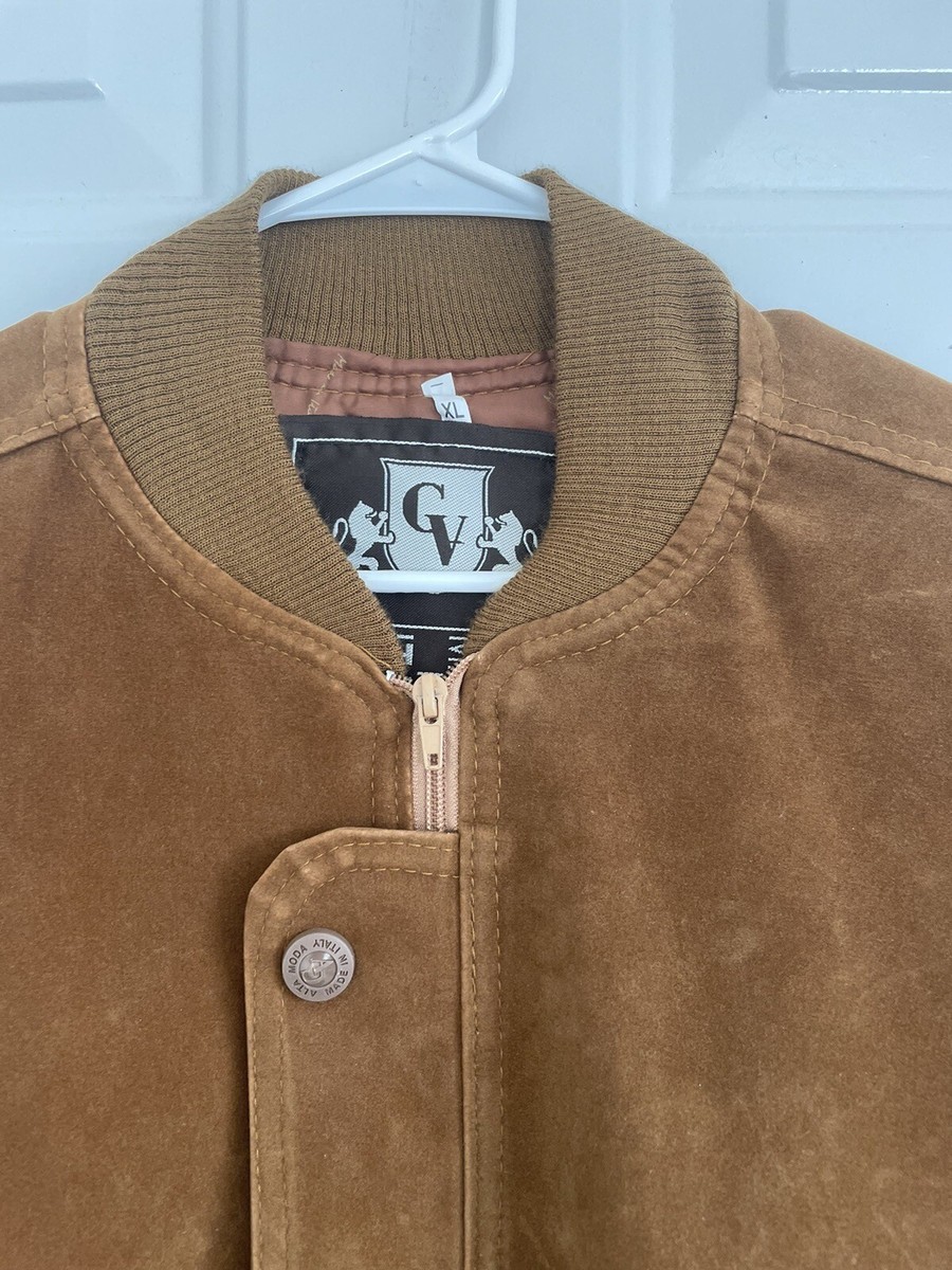 GV Handmade In Italy Faux Suede Jacket Size XL | eBay