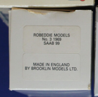 Modellino Brooklin Rob Eddie Saab 99 Turbo 1969 – Scala 1/43 – Verde – Nuovo