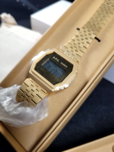 Casio Vintage A1000 Series A.P.C. Collaboration Gold Digital Watch A1000ACG-9ER - Picture 2 of 8