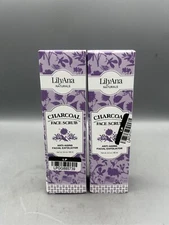 Lot Of 2 LilyAna Naturals Charcoal Face Exfoliant - 3oz Both Brand NEW Sealed