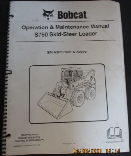 Bobcat S750 Series Skid Steer Loader Operation & Maintenance Manual - Afbeelding 1 van 1