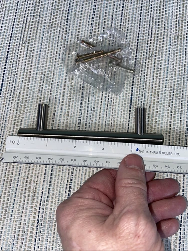 Top Knob M429 Hopewell Drawer Door Bar Pull 3 3/4" Brushed Satin Nickel - Picture 3 of 6