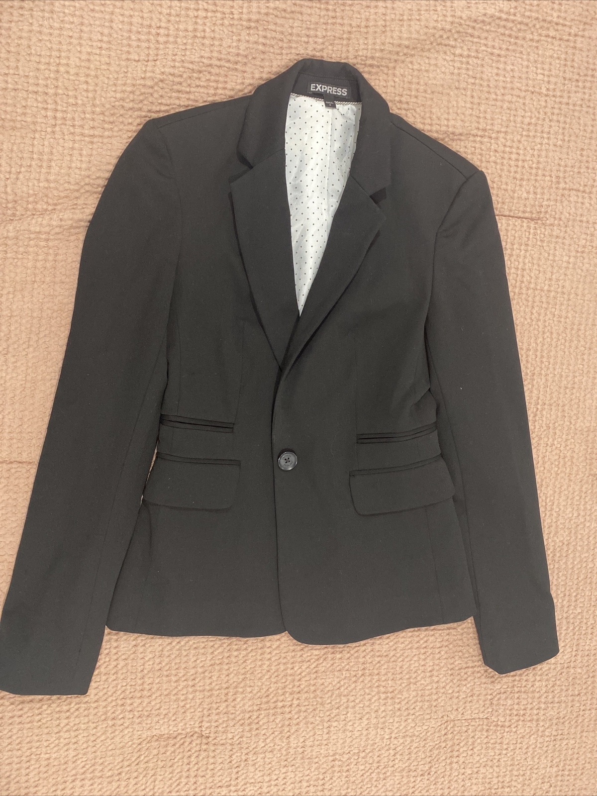 Express Womens Size 0 Solid Black Classic Blazer … - image 3