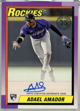 2025 Topps Series 1 Adael Amador Topps 1990 Autographs Colorado Rockies