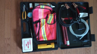Roadside Assistance Emergency Kit - Multi Purpose Emergency Pack With Hard Case