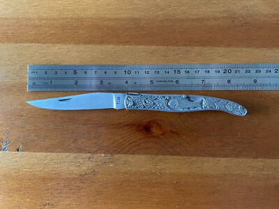 3.8'' Blade Rustic Finish Spanish Navaja Pocket Knife Decorated Handle From Spain