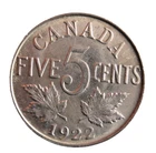 1922 Canada 5 Cents — photo from another recent sale