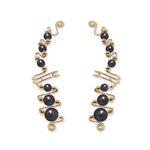Ear Wraps Cuffs Climber Crawler Gold or Silver Gemstones, Beads or Crystals