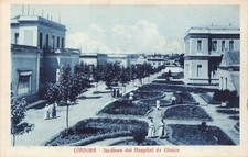 B067 Spain Cordoba Jardines del Hospital de Clinica Gardens vintage postcard