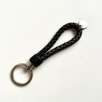 ★BOTTEGA VENETA★ Intrecciato Keyring Brown Gold 651820V0HW BOTTEGA VENETA Key Ring Intrecciato 651820 Black Gold