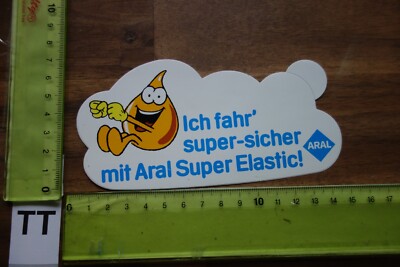 Alter Aufkleber Tankstelle Additive Oil Öl ARAL Super-Elastic (TTB)